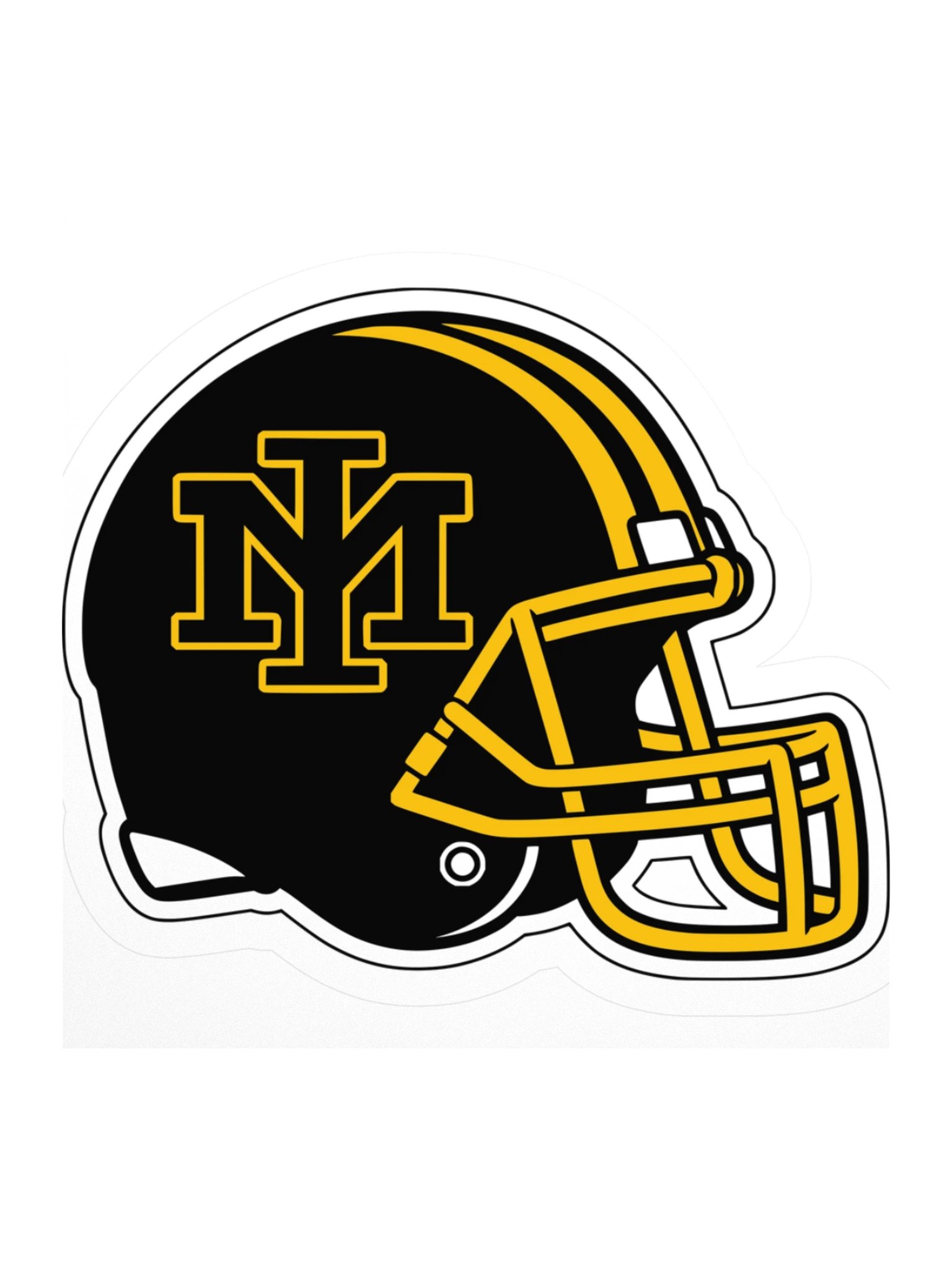 Mustangs Football Helmet — Kiss-Cut Sticker product image (1)