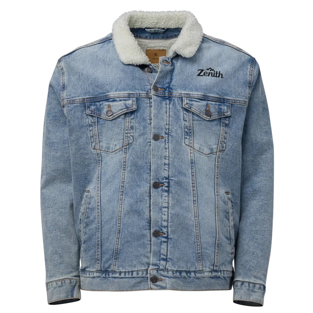 Zenith Unisex Heavyweight Sherpa Denim Jacket - 12oz - Black & Light Denim product image (3)