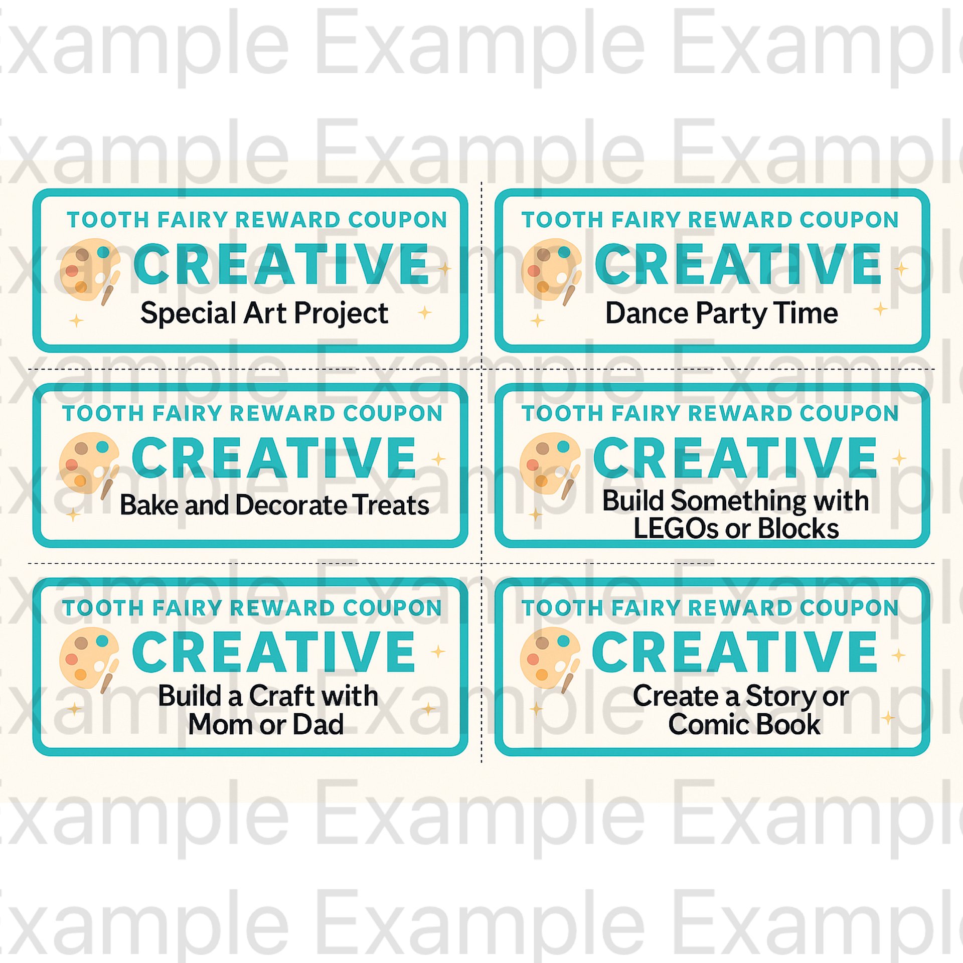 Printable Tooth Reward Coupons (5 categories) product image (2)