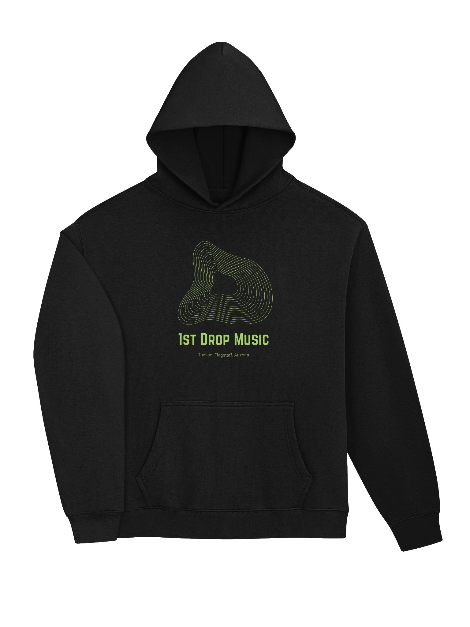1st Drop Music Melting Record Neon Green Hoodie product image (3)