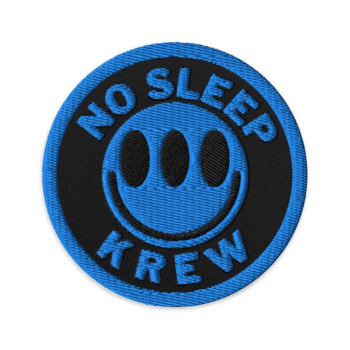 💙 No Sleep Krew Embroidered Patch – Blue Edition product image (1)