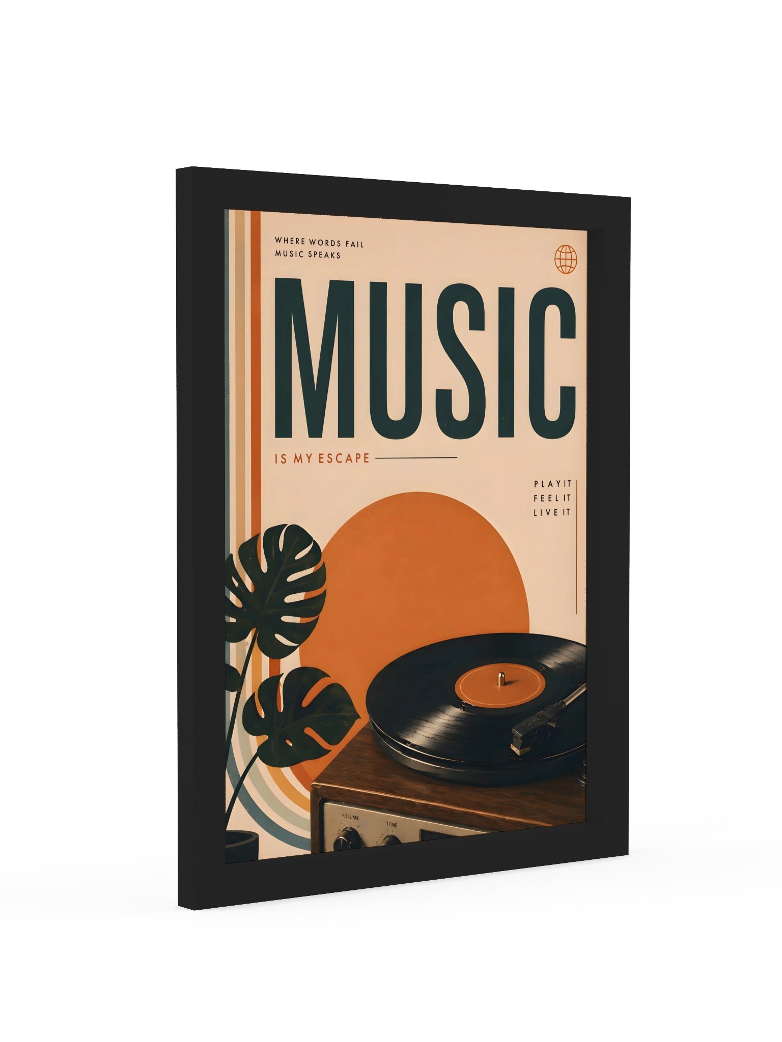 Music Speaks — Retro Framed Poster product image (2)