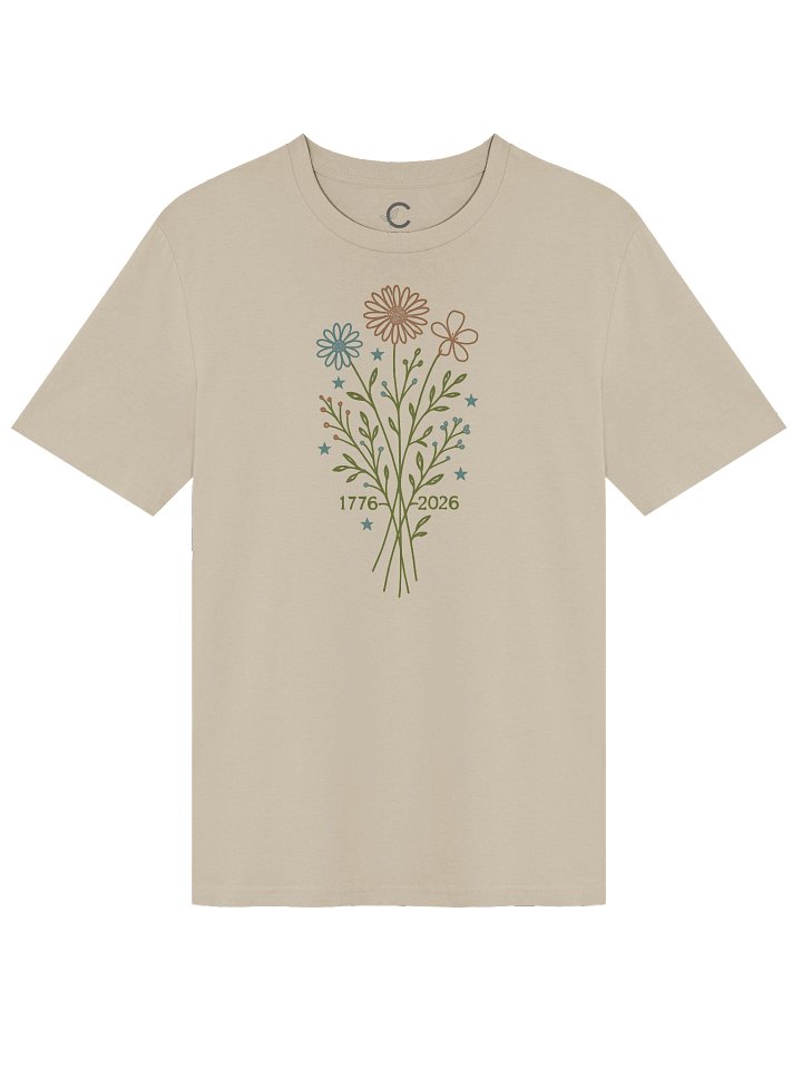 America 250: "America in Bloom 1" Organic T-Shirt product image (2)