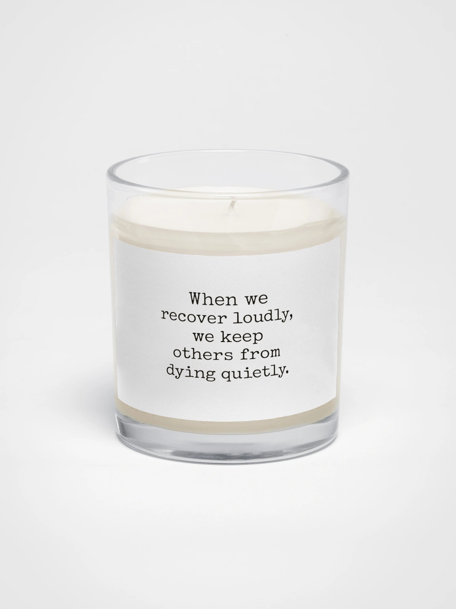 Recover loudly candle product image (1)