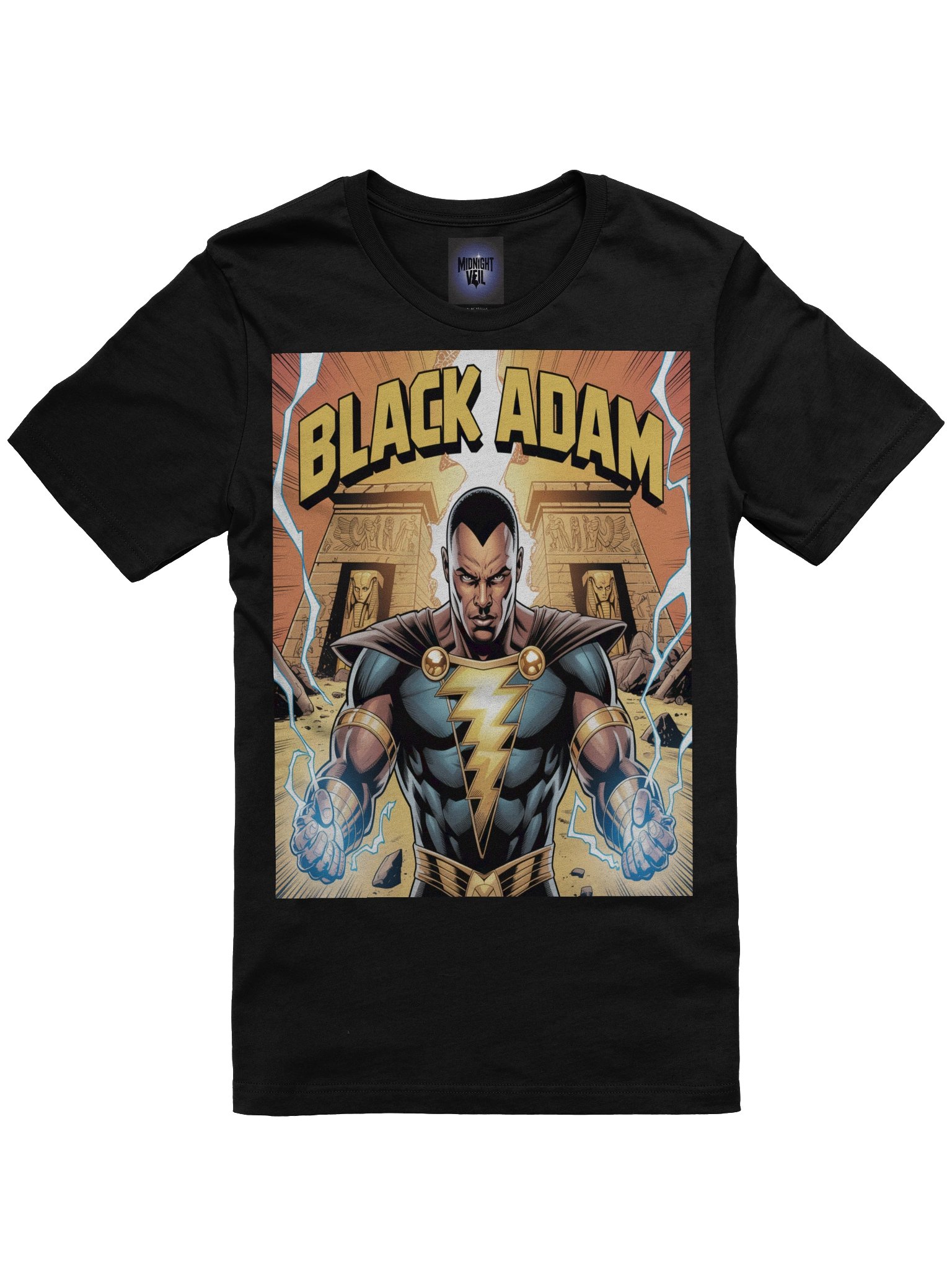 Black Adam Power of Shazam Supersoft T-Shirt – Kahndaq Lightning Legacy product image (3)