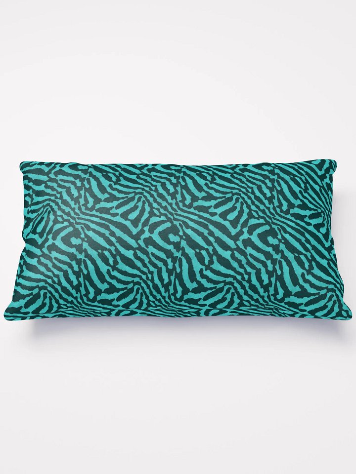 Teal Zebra Pillow product image (2)