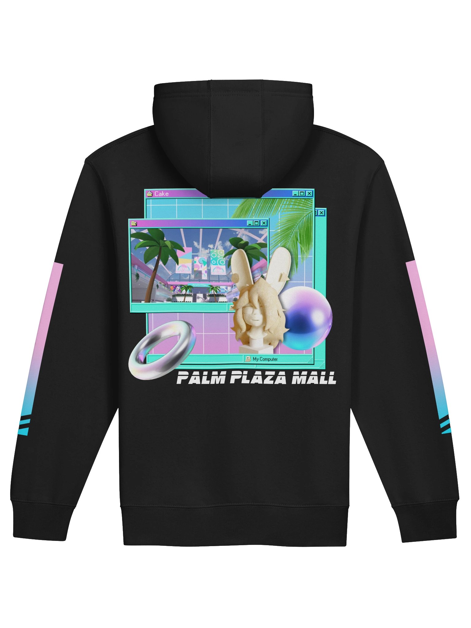 Premium Palm Plaza Mall Vaporwave Hoodie - Zip Up product image (2)