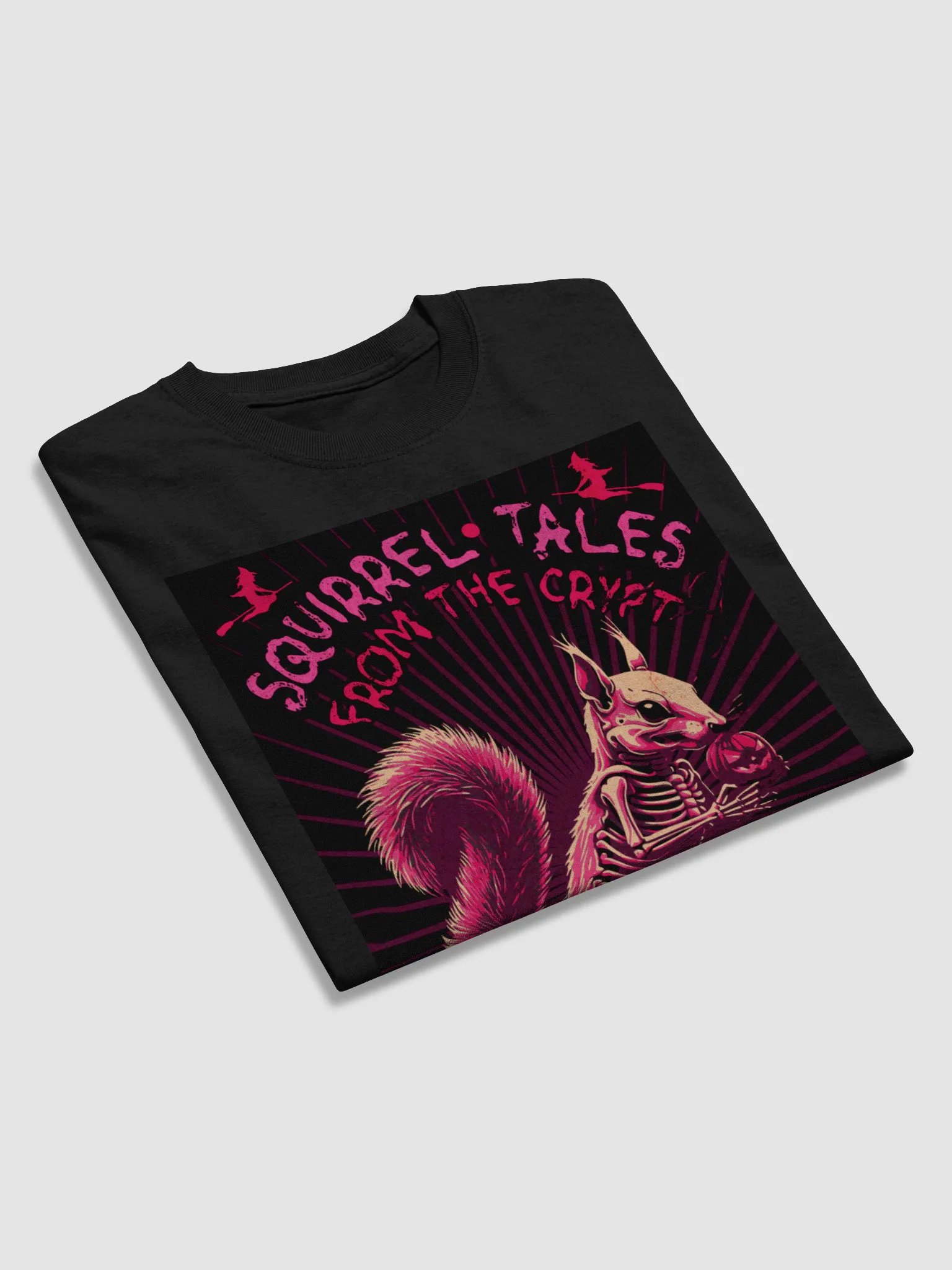 Skeletal Squirrel Horror Tee product image (4)