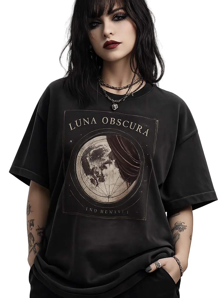 Luna Obscura // Hidden Moon Heavyweight Graphic Tee product image (1)