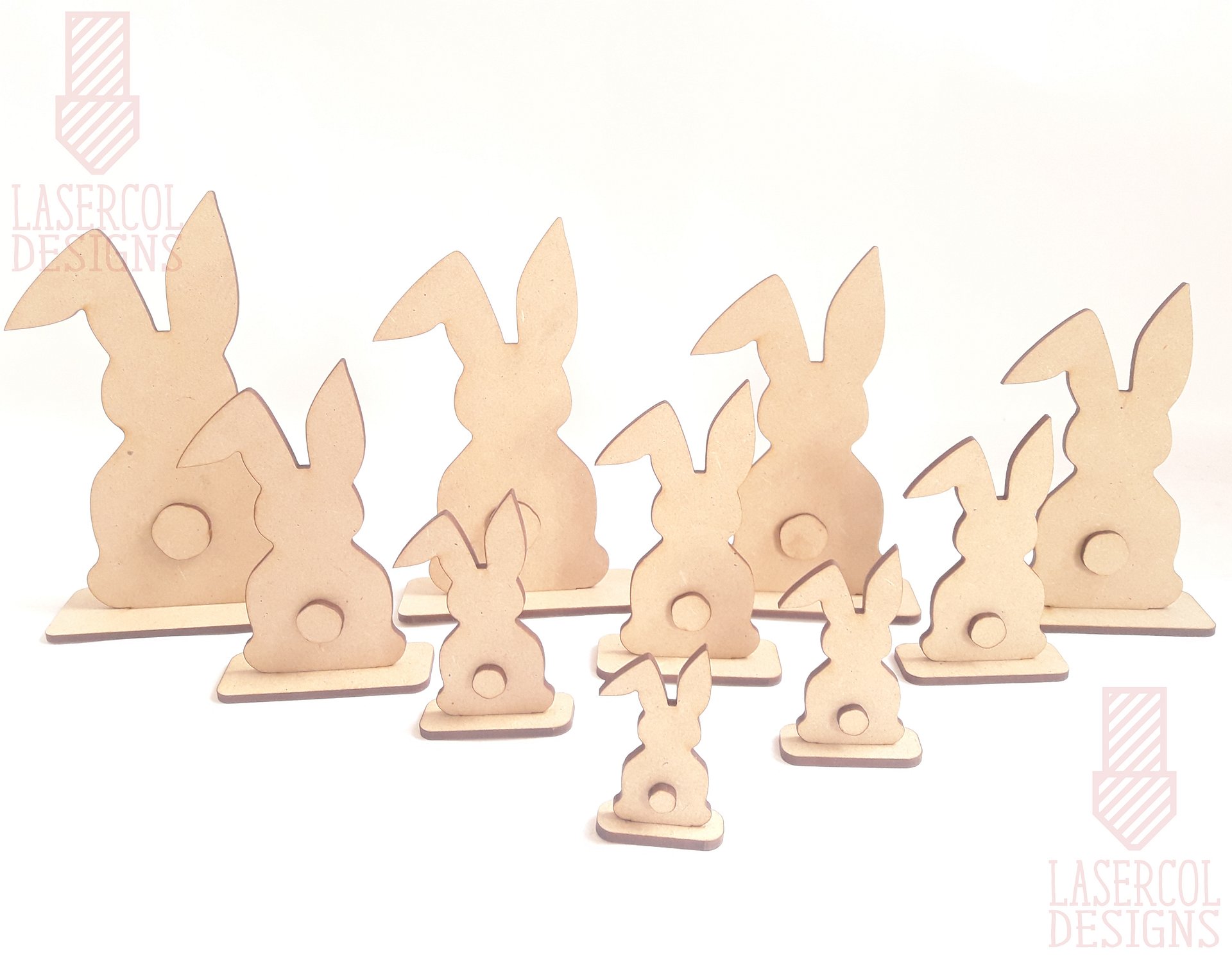 Easter Bunny With Stand (Ten sizes) - Laser Cut Files product image (7)