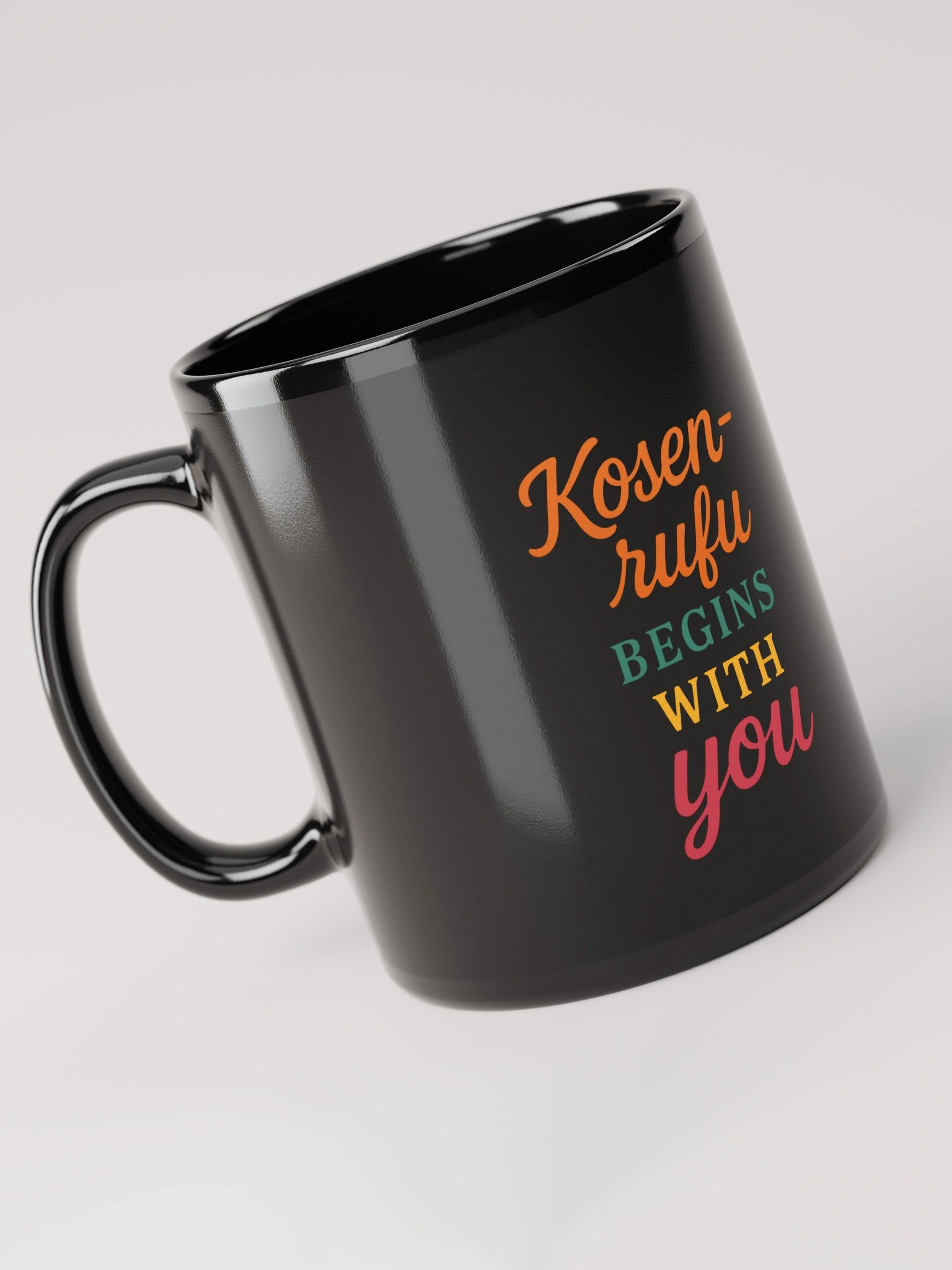 Kosen-rufu Begins with You – Nichiren Buddhism Black Glossy Mug (11oz/15oz) product image (3)