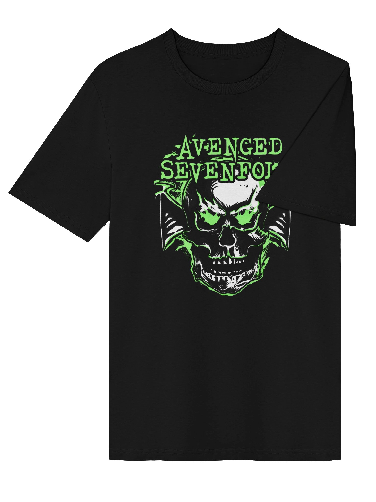 Avenged Sevenfold Deathbat Neon Green T-Shirt | Stanley/Stella Unisex Organic Blank product image (4)