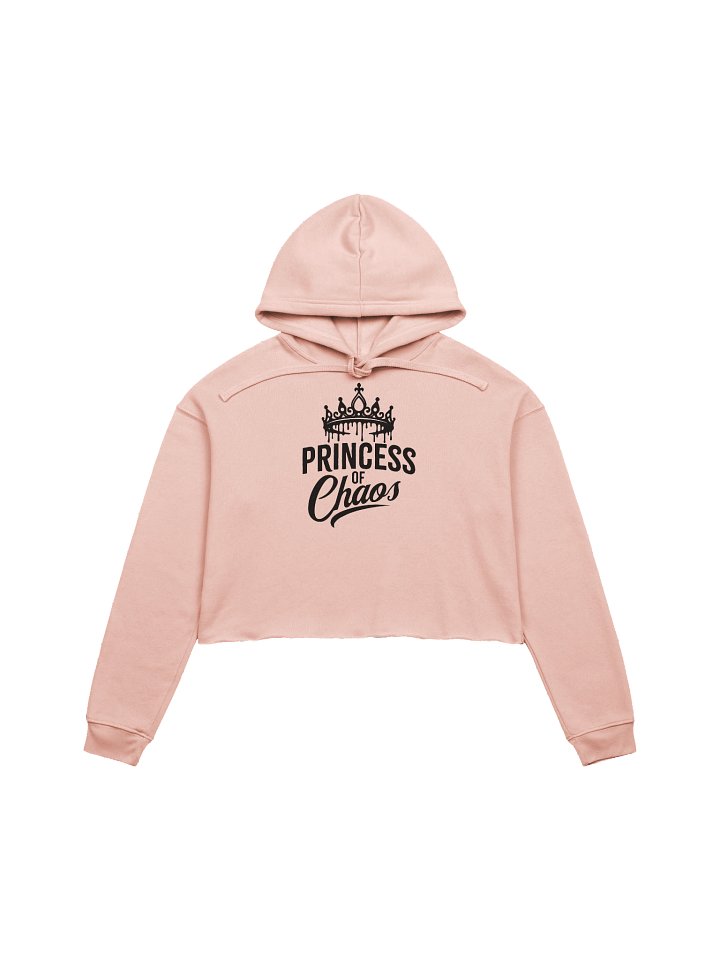 Princess of Chaos Tiara Cropped Hoodie - Black Text product image (1)