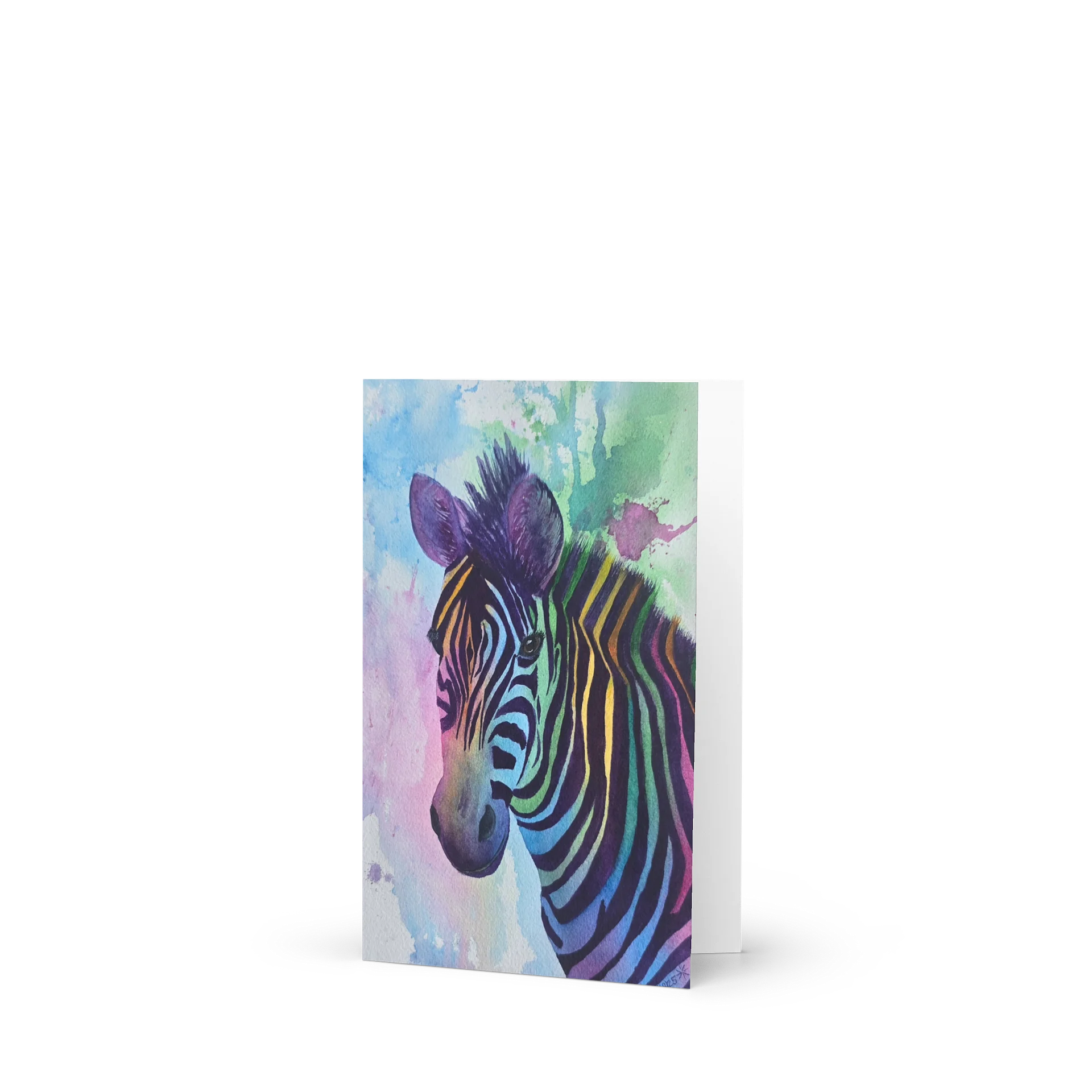 Rainbow Zebra Greeting Card product image (1)