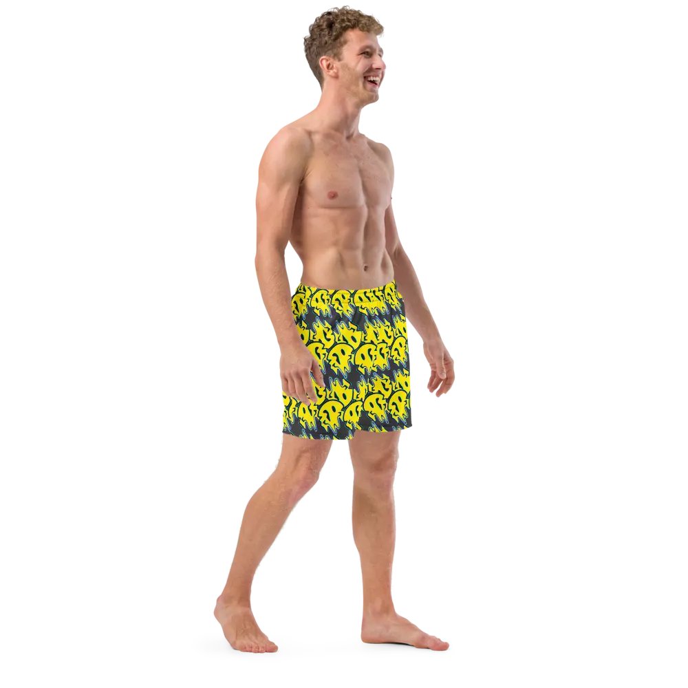 Glitch Skull Logo Pattern Swim Shorts product image (12)