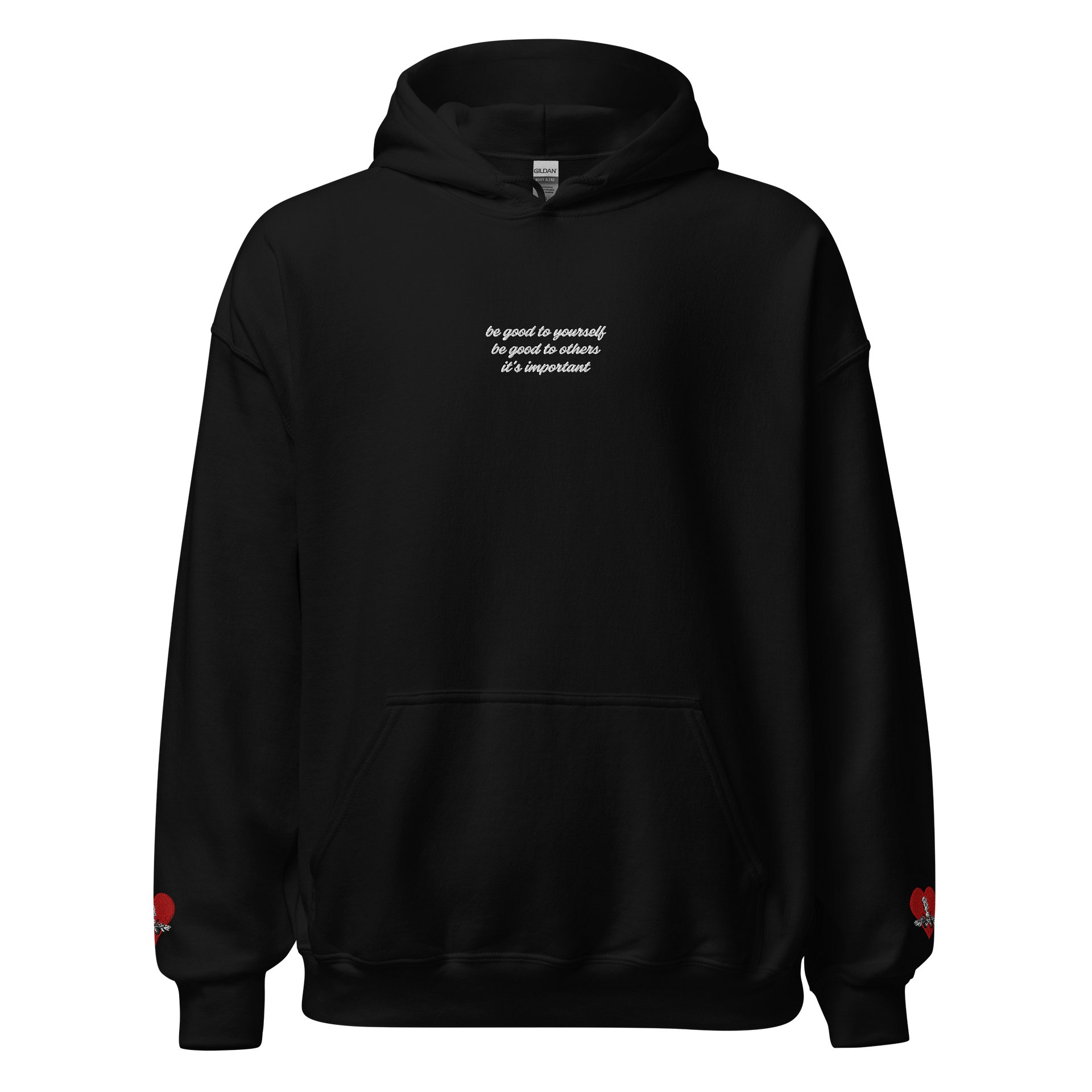 Embroidered Heart Sleeve Hoodie product image (1)