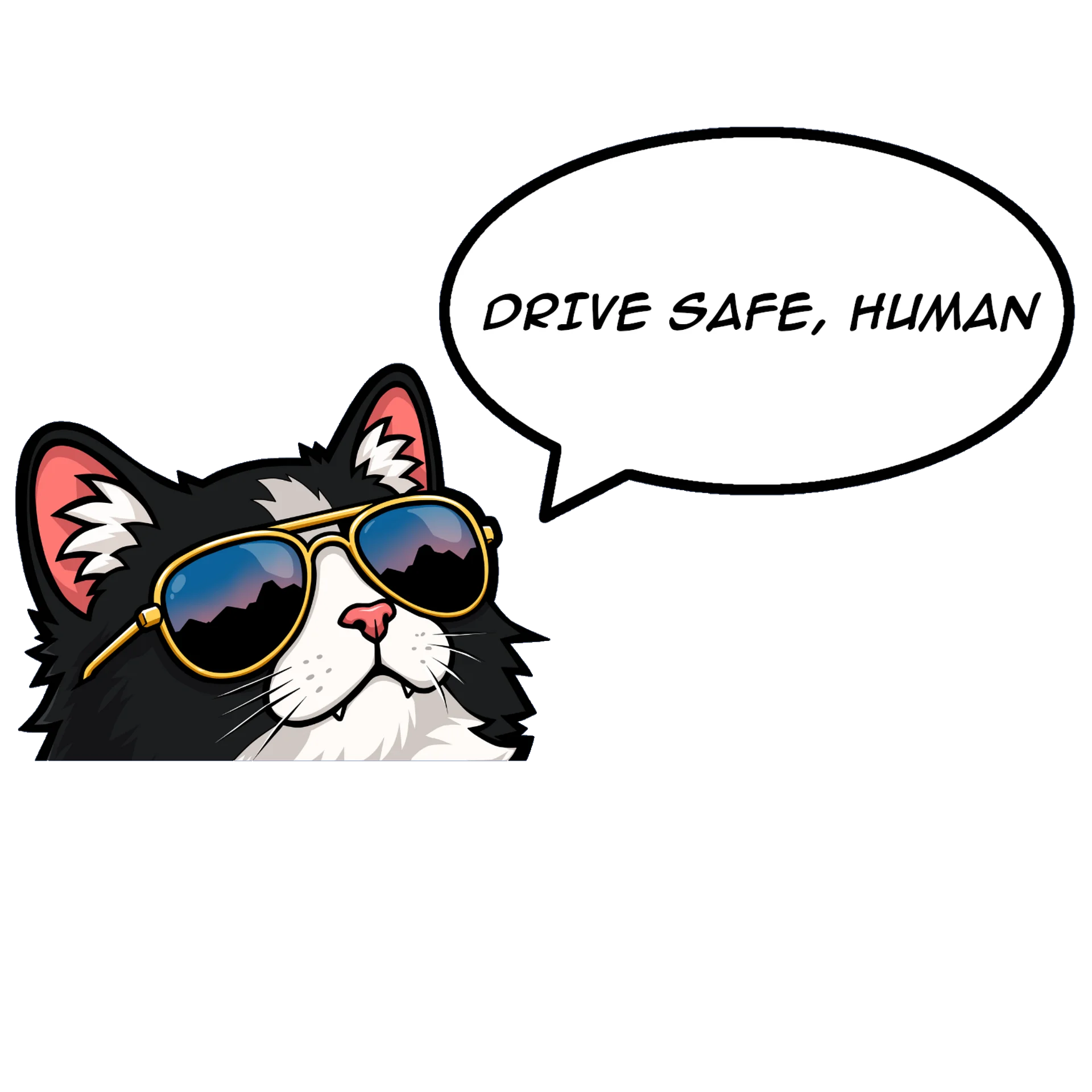 "Drive Safe, Human" Peeker Decal product image (1)