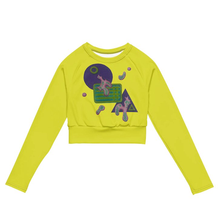 Shape Shenanigans Yellow Long Sleeve Crop Top product image (1)