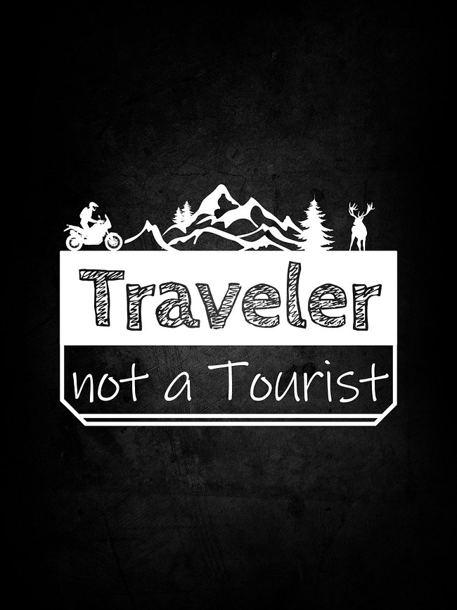 Traveler not a Tourist (white)