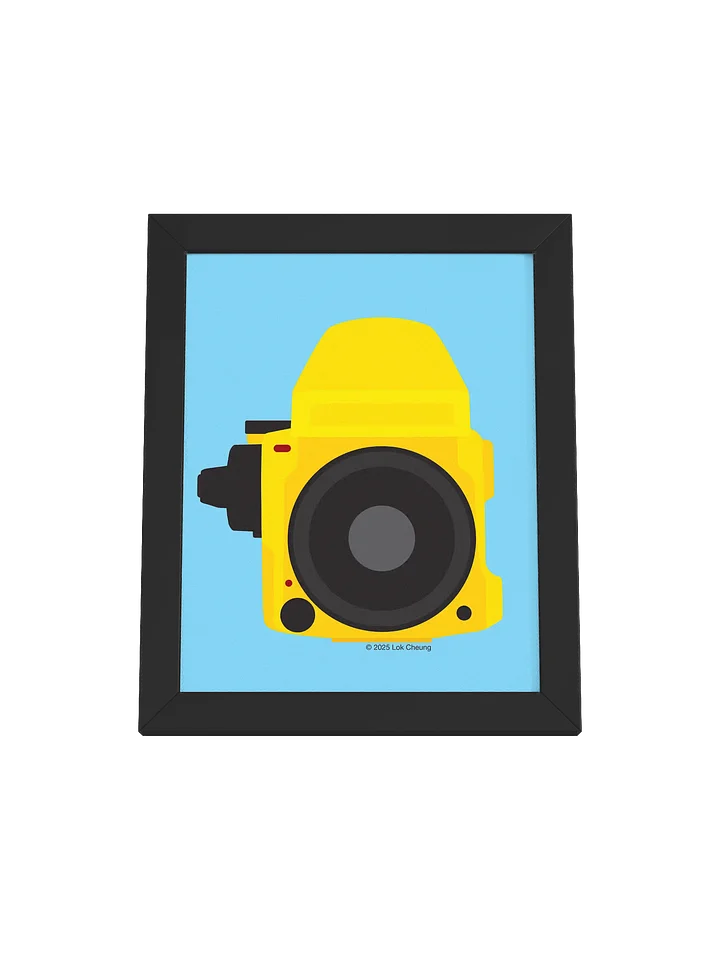 M 645 Yellow on Blue - Framed Poster product image (1)