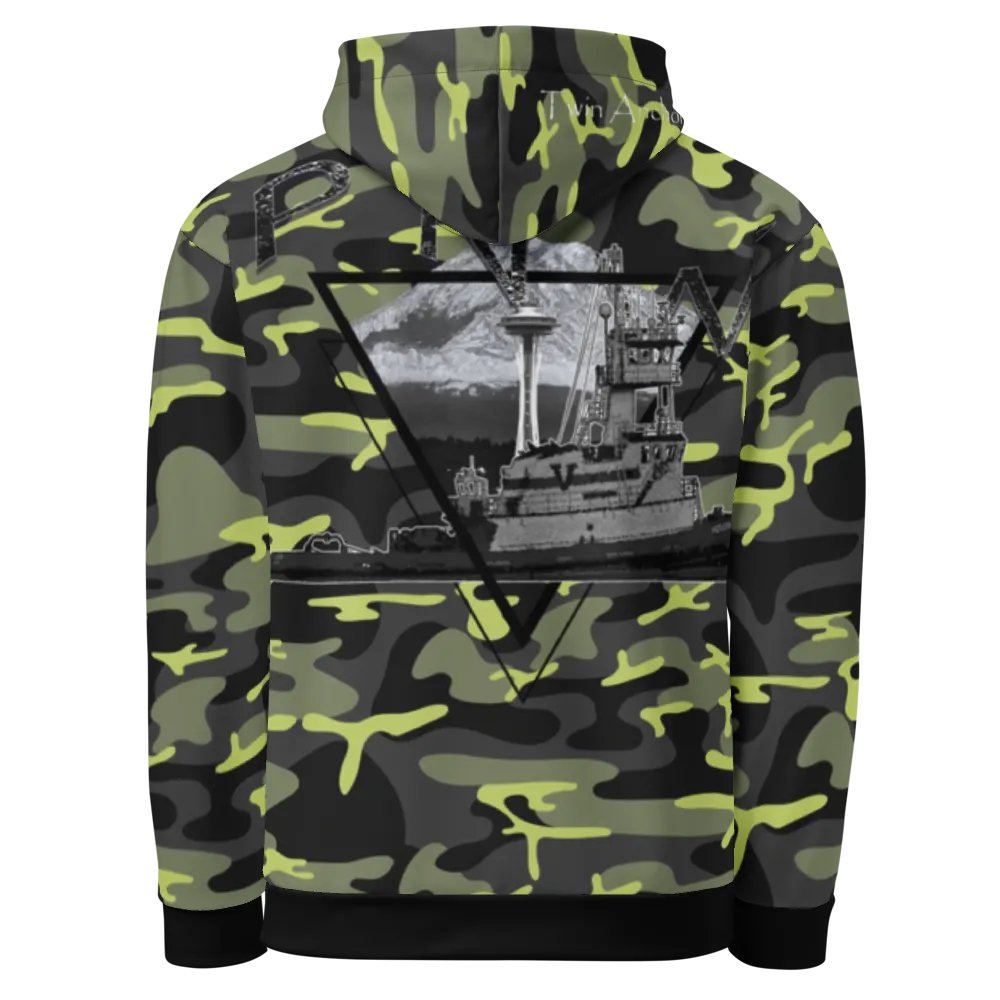 PNW T - Mt. Rainer & Tug Hudson (Camouflage) – Performance Marine Wear | Twin Anchor Apparel North Current Line product image (1)