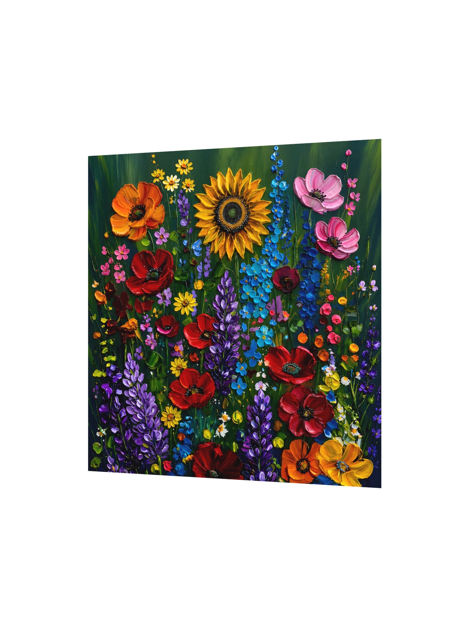 Wildflower Meadow Palette Knife Art Print product image (3)