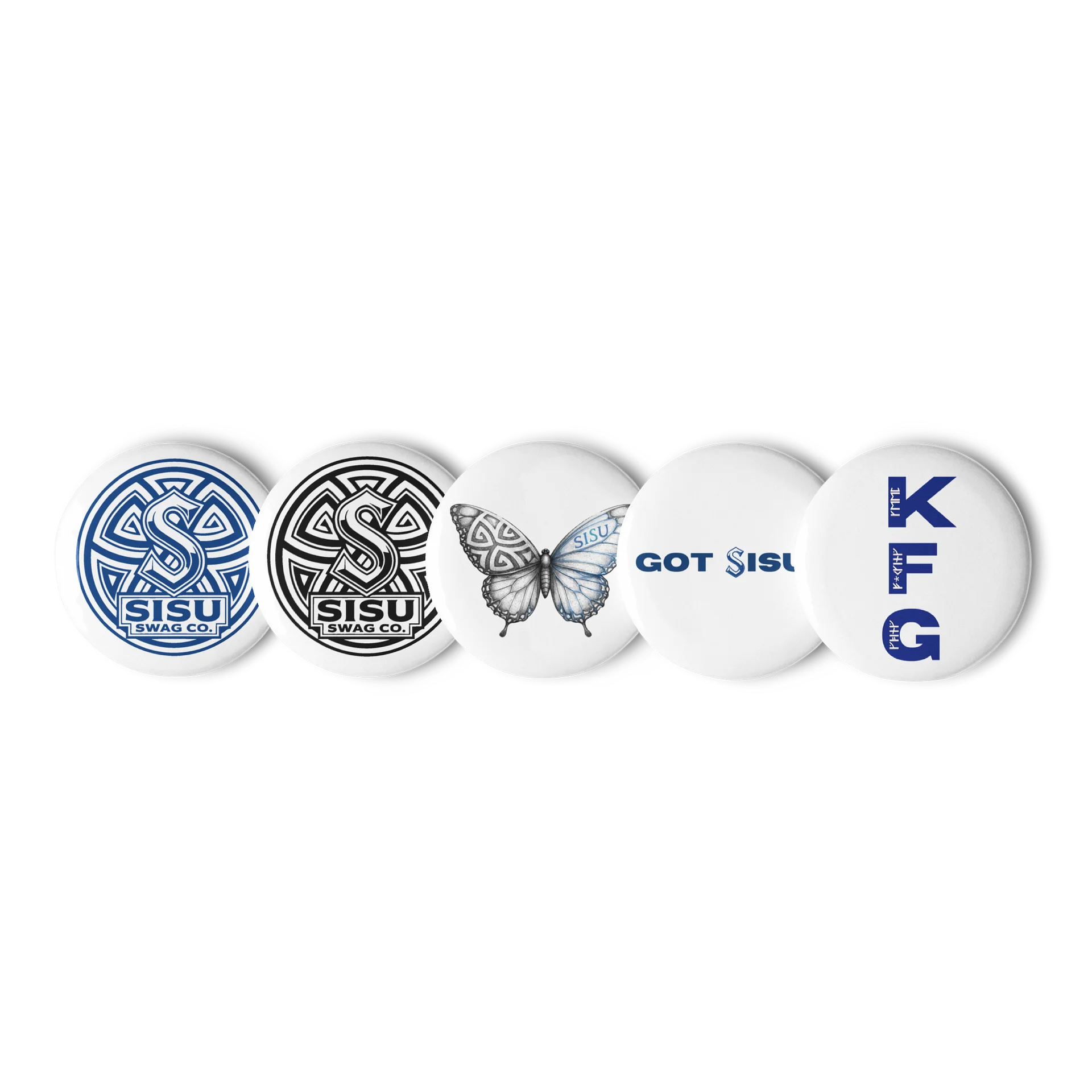 Sisu Swag Co. Motivational Button Pin Set | Inspirational Pinback Buttons | Collectible Backpack, Jacket & Hat Pins product image (1)