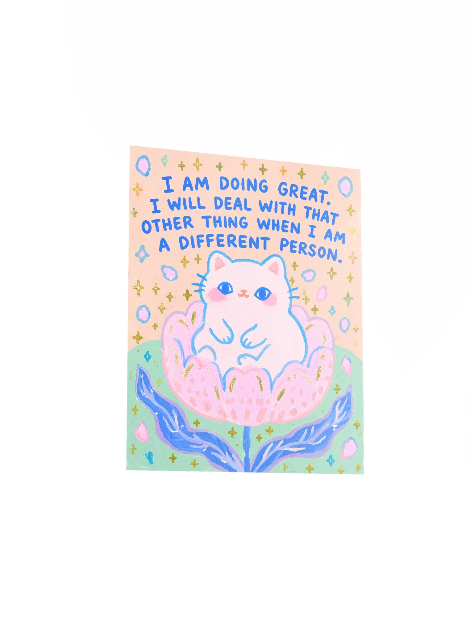 I Am Doing Great Pink Cat Poster product image (12)