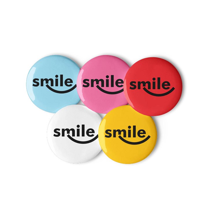 "Smile" Button Pin Set product image (1)