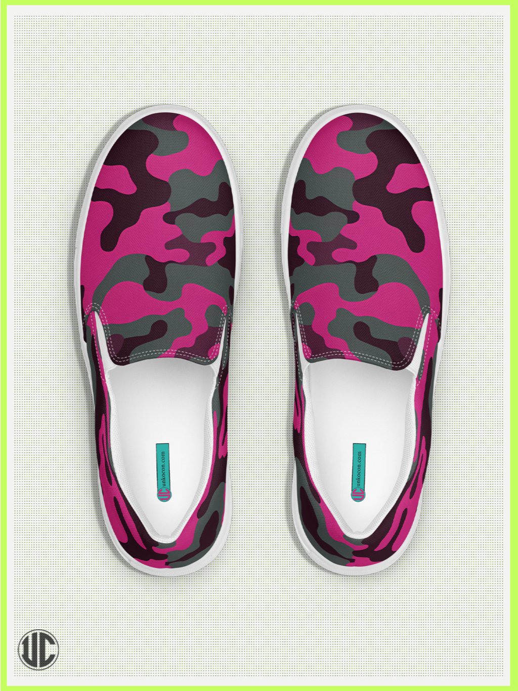 UnkoCon – Savage Woodland Camo Women’s Slip-On Shoes product image (1)
