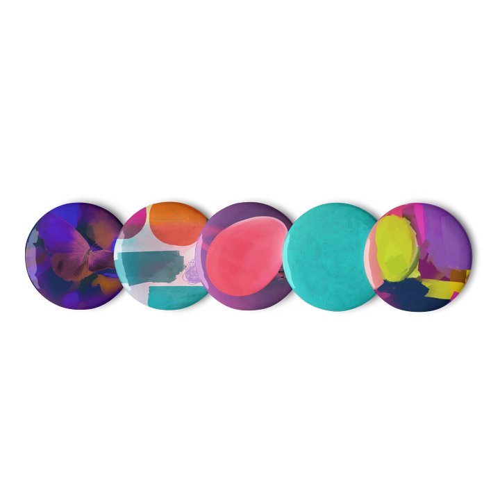 Ethereal Abstract Art Pin Buttons Set product image (1)