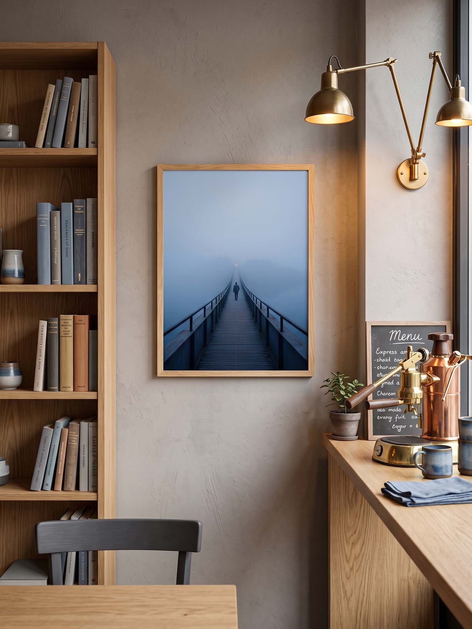Blue Hour Crossing - Moody Minimalist Landscape Wall Art product image (37)