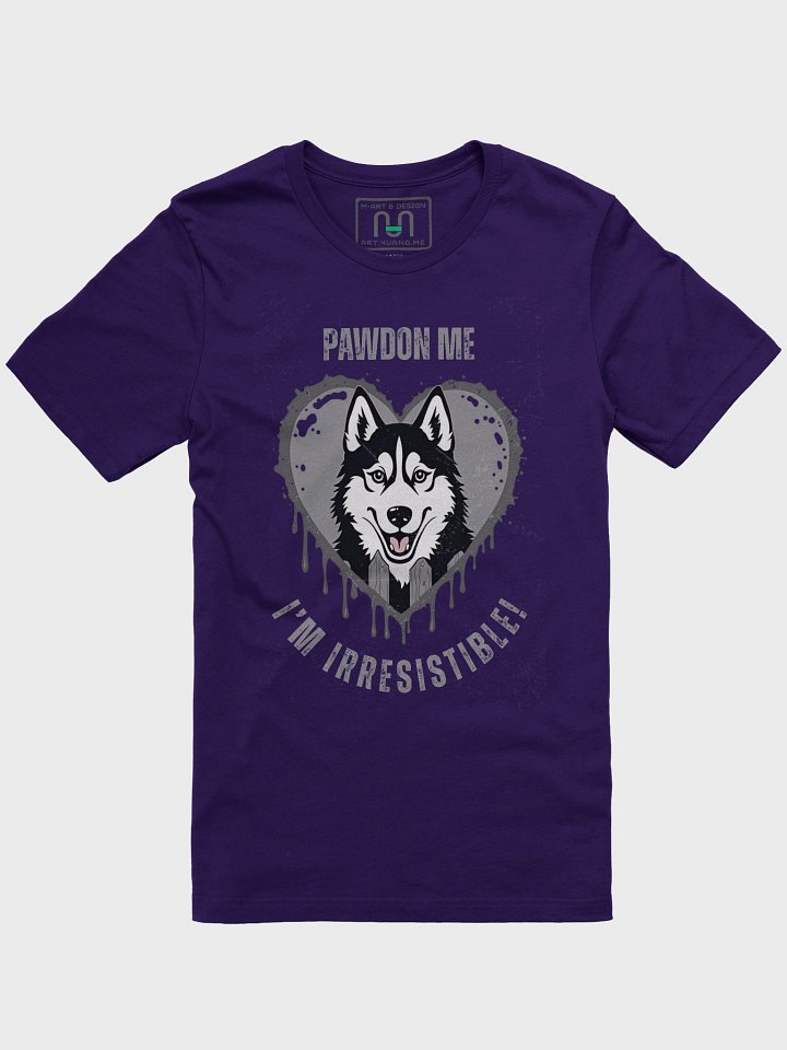 Funny Husky T-Shirt, Cute Dog Pun "Pawdon Me" Tee product image (1)