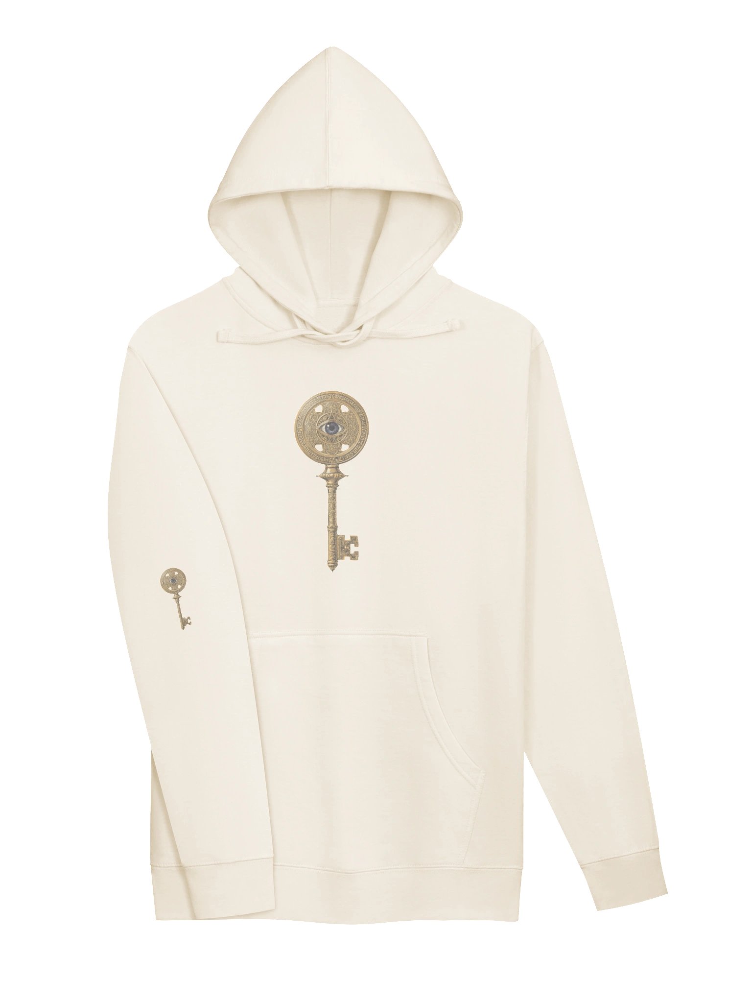 The Gatekeeper’s Key – Bone Direction Edition (Front + Right Sleeve Print) | Unisex Midweight Hoodie product image (3)
