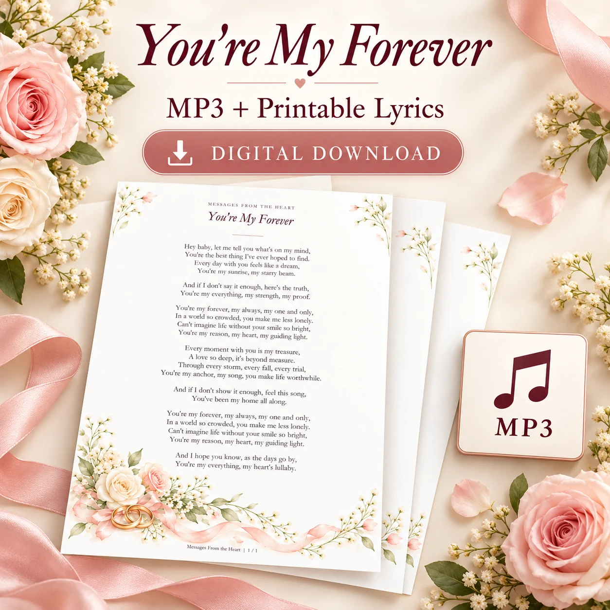 You're My Forever — MP3 + Printable Lyrics product image (1)