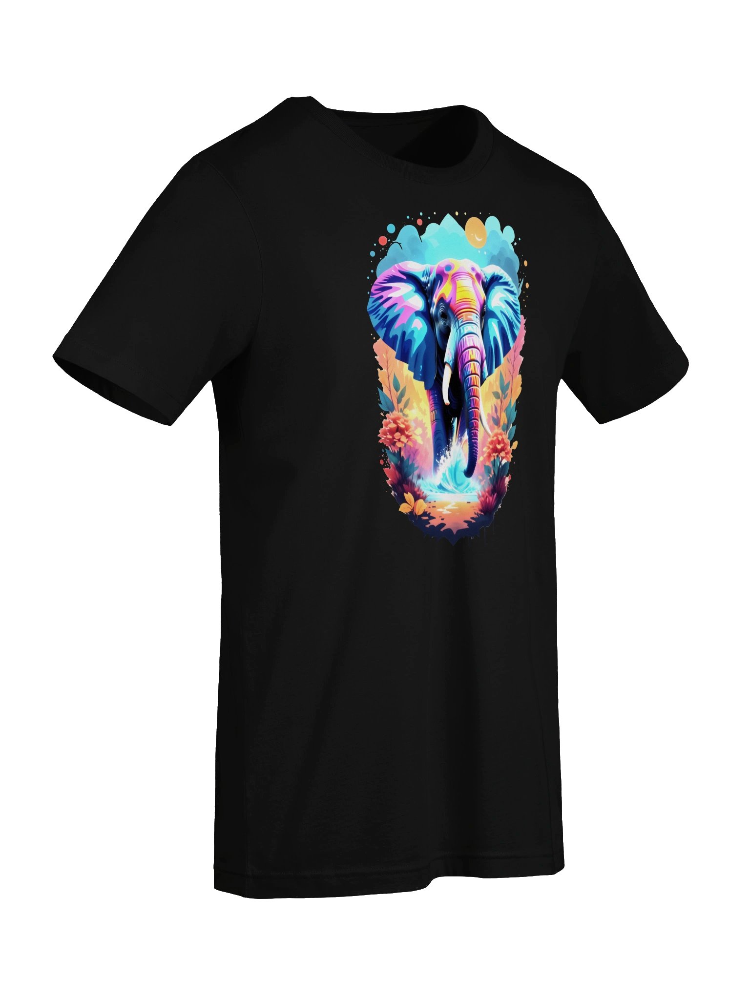 Watercolor Elephant Oil Painting Graphic T-Shirt product image (68)
