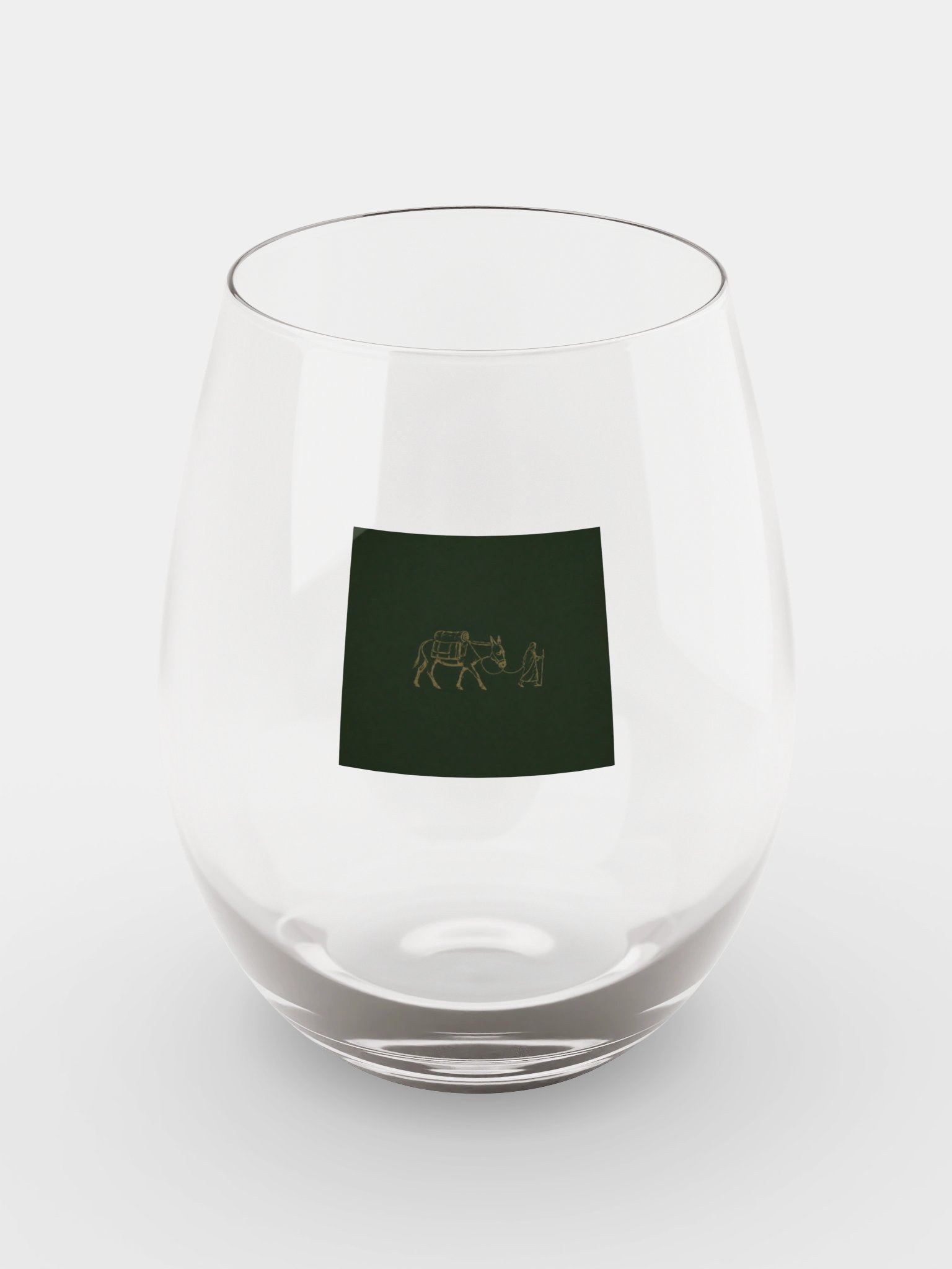 Donkey Pack Line Art Stemless Wine Glass product image (2)
