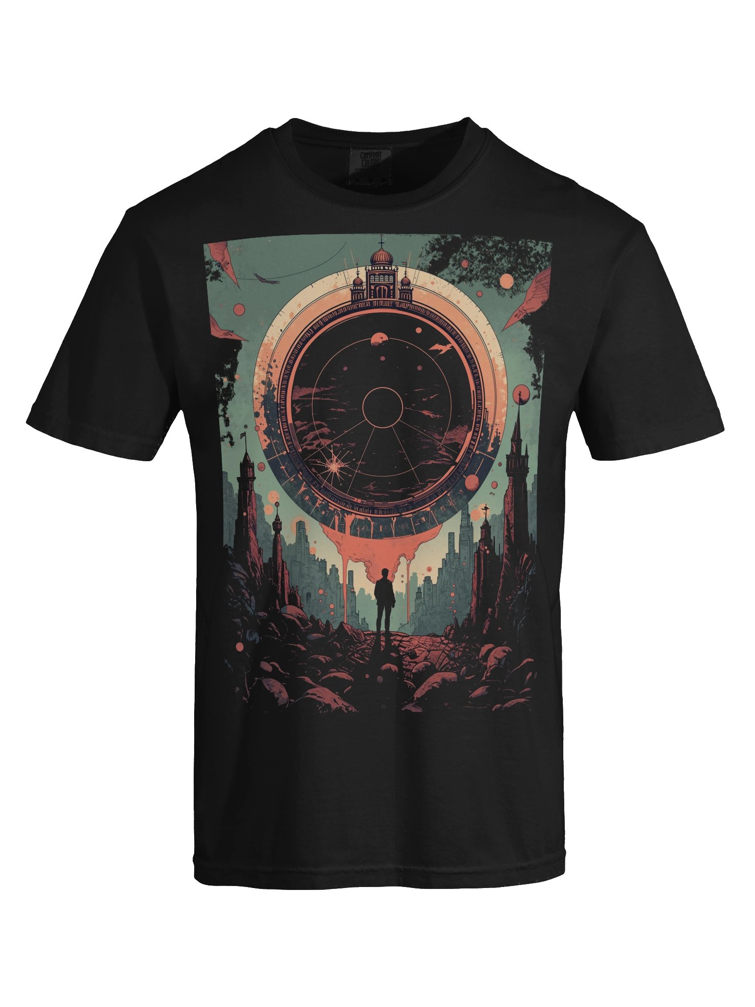 Cosmic Portal Cityscape Heavyweight T-Shirt product image (2)