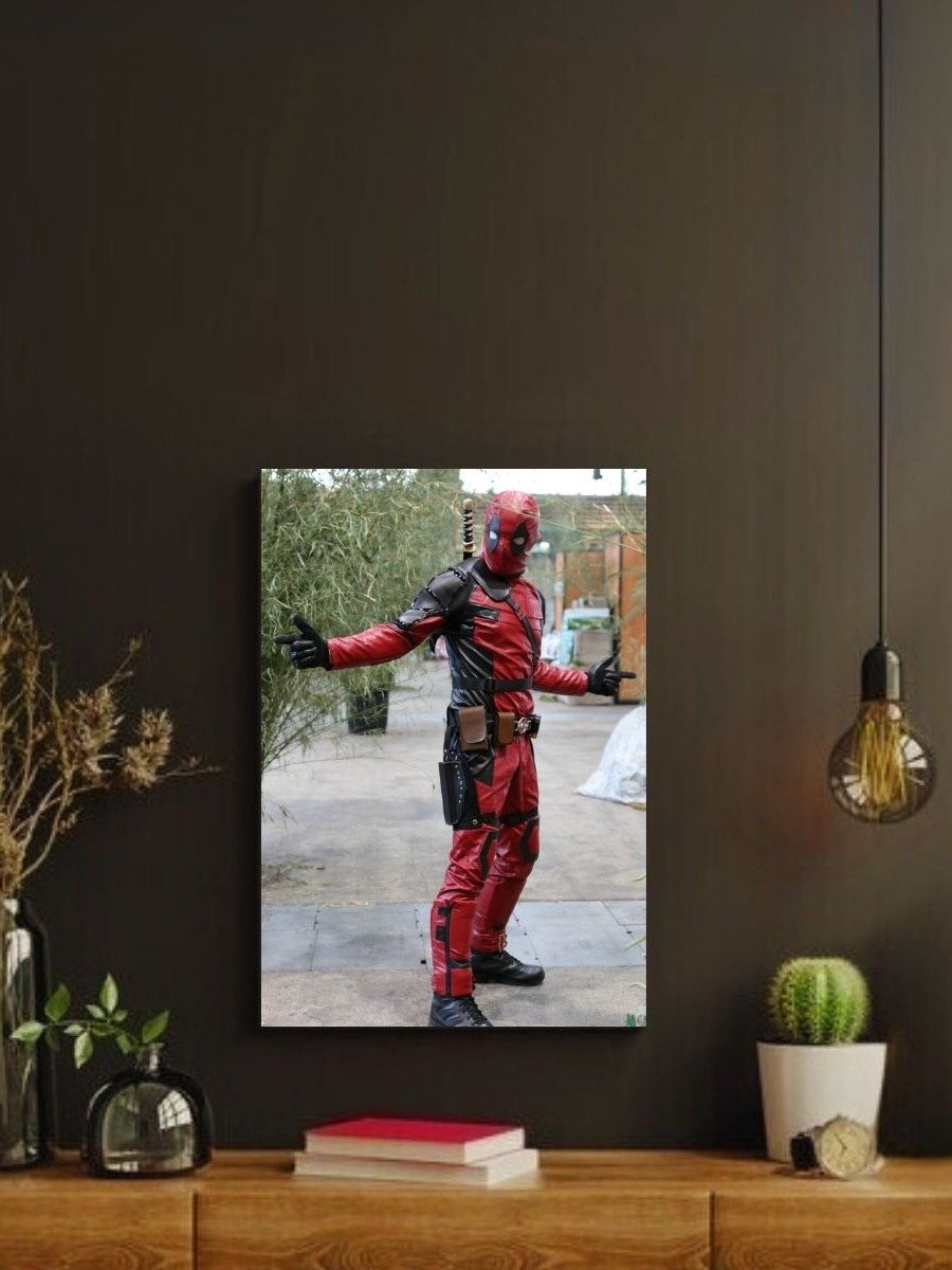 Deadpool Cosplay Full Pose – Glossy 8x10 Metal Print product image (2)