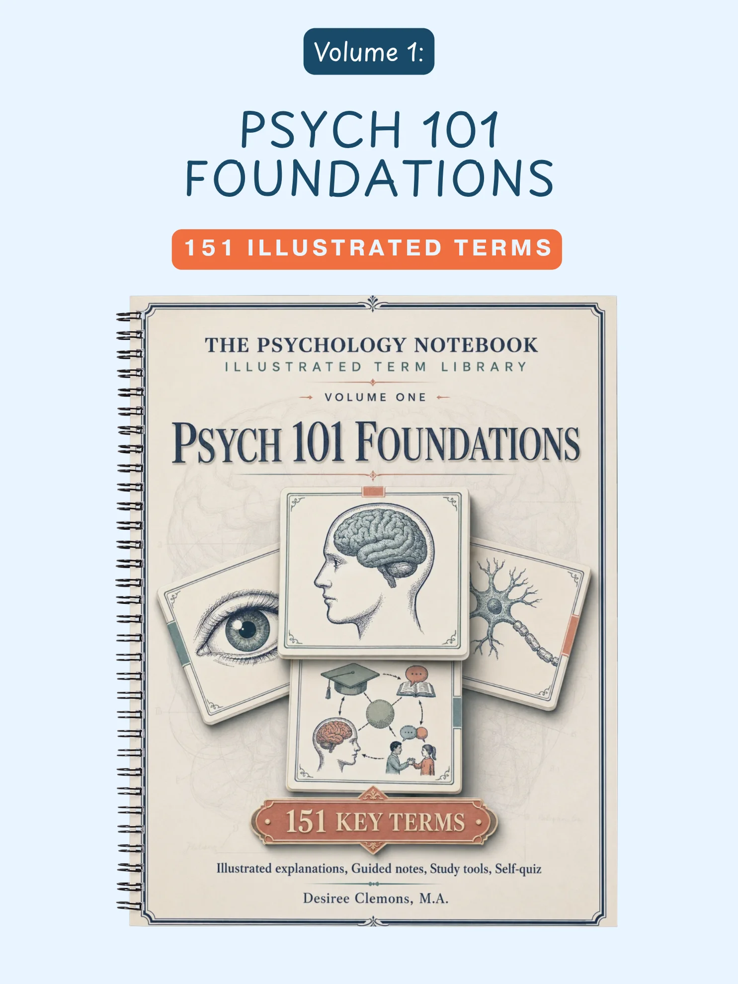 151 Psychology Terms: Psych 101 Foundations | Illustrated PDF Study Guide, Volume 1 product image (1)