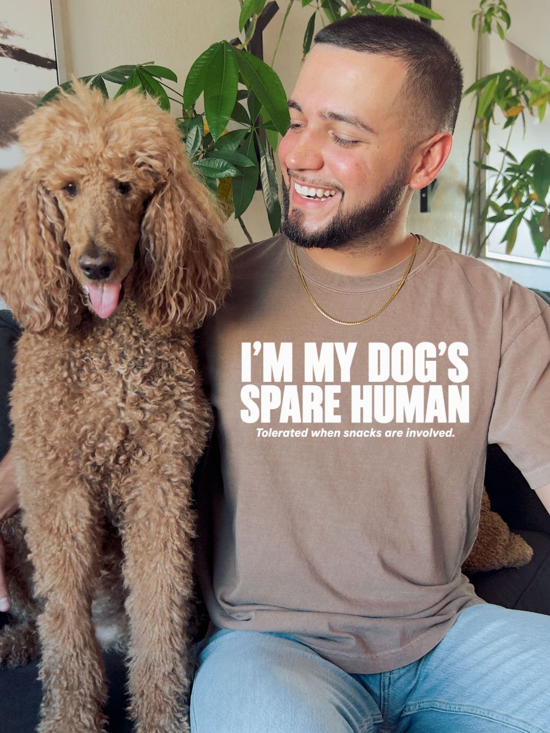 I’m My Dog’s Spare Human Men’s T-Shirt – Funny Dog Dad Bella+Canvas 1717 Tee product image (57)