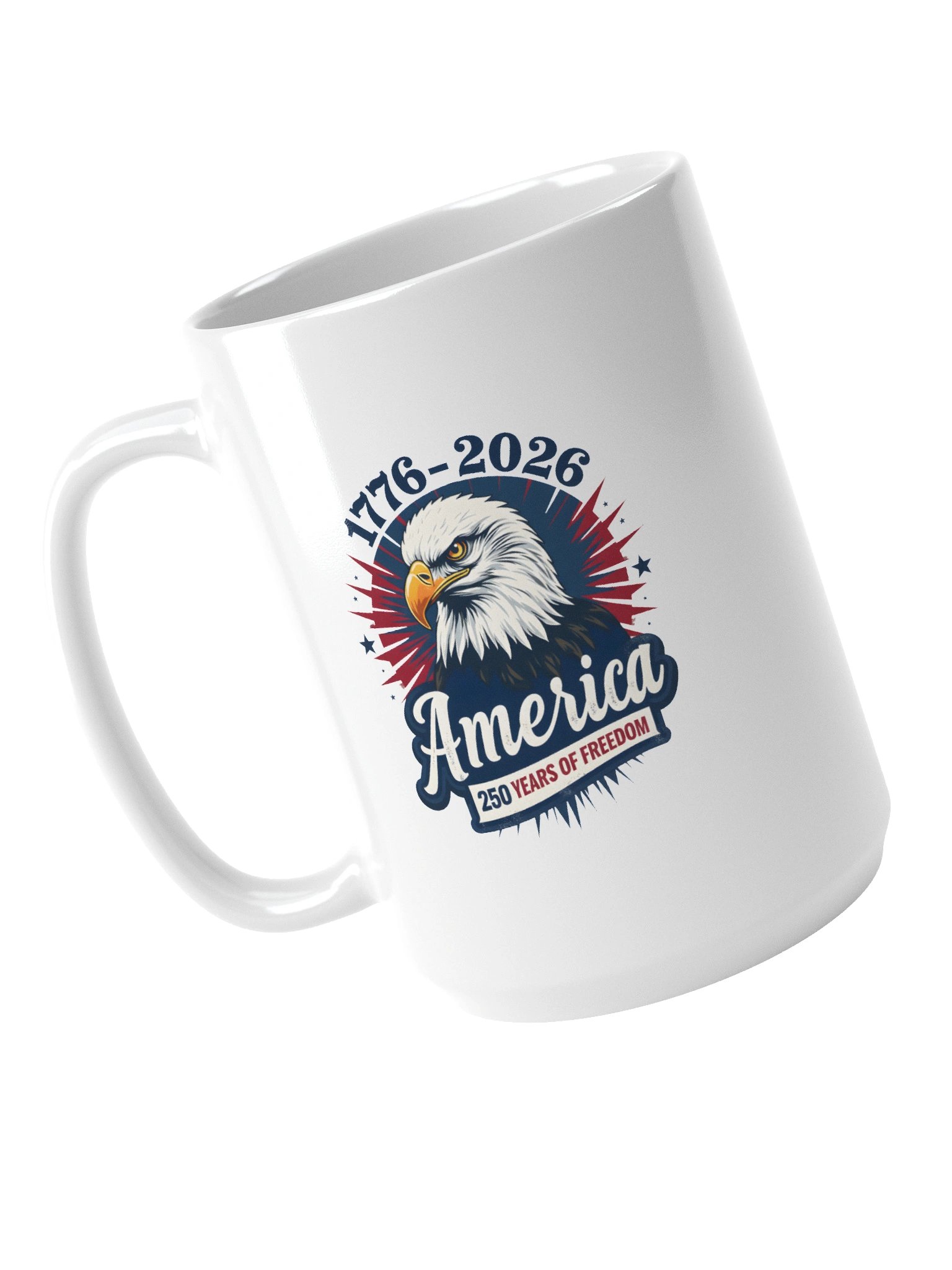 Freedom Eagle White Glossy Mug product image (4)