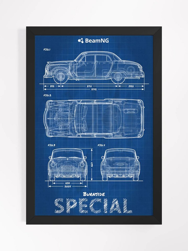 Framed Poster: Burnside Special Blueprint product image (1)