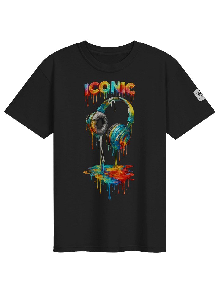 ICONIC Drip Headphones Graphic Tee – Color Splash Streetwear Shirt product image (1)