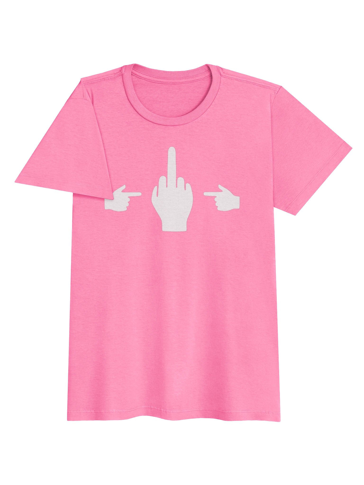 No Middle Finger Point ShopCo White Gildan Women’s Tee product image (3)