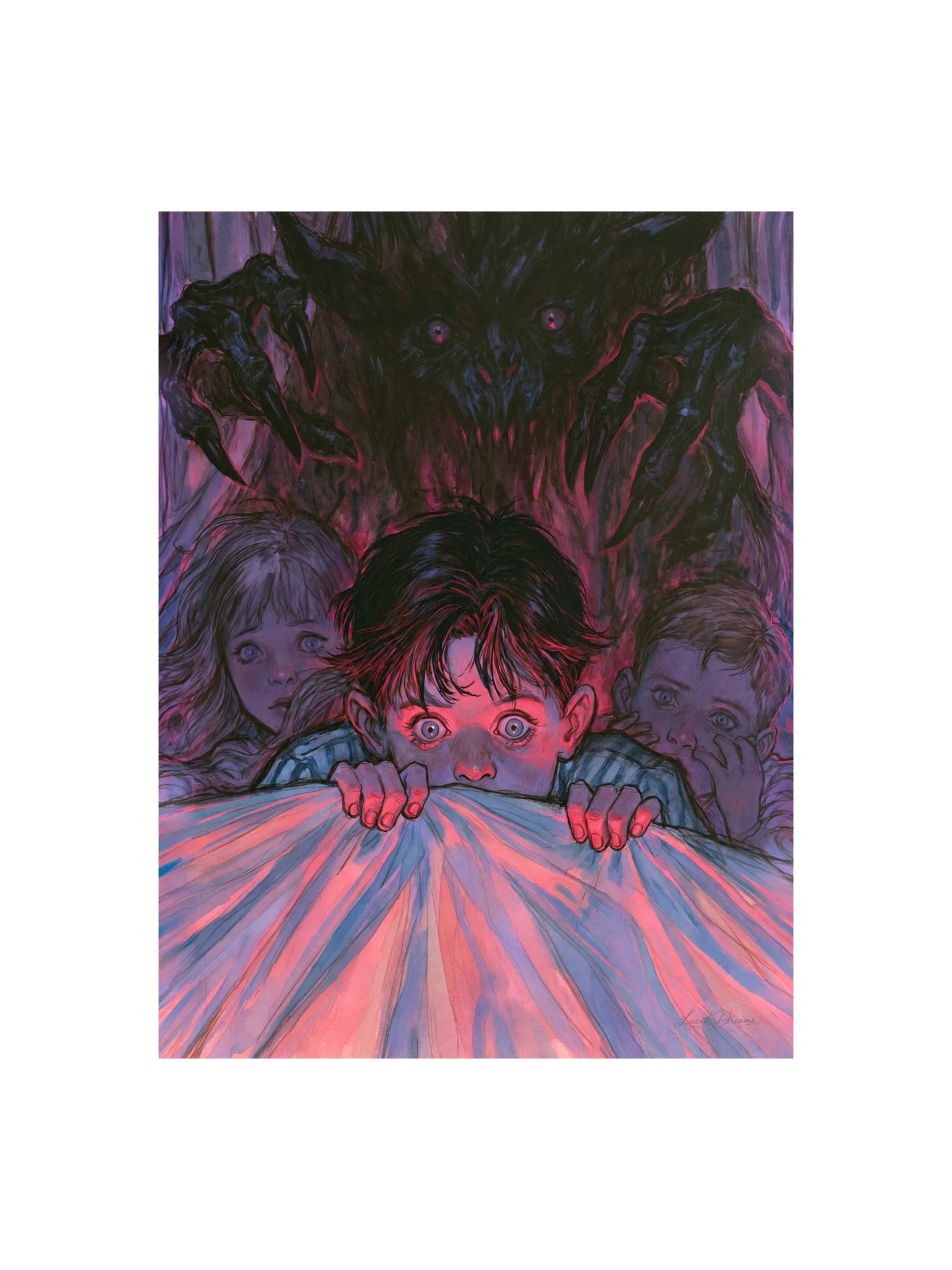 Bedtime Nightmare Art Print — Nightmare Under the Covers product image (1)