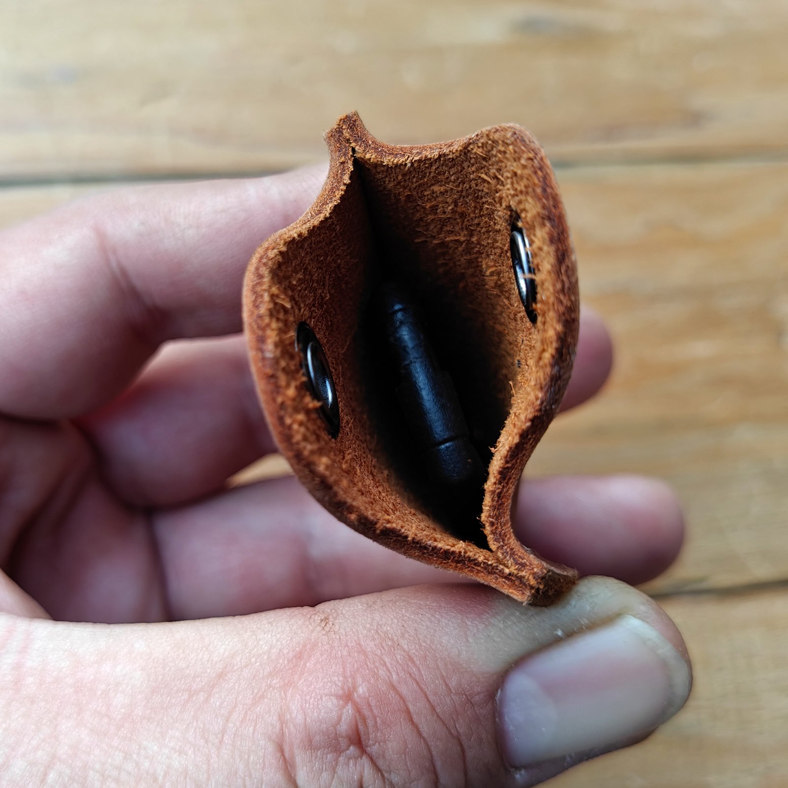 MEEBOY Personalized handmade leather keychain; Custom leather key sleeve; Personalized Gifts for Men Women product image (6)