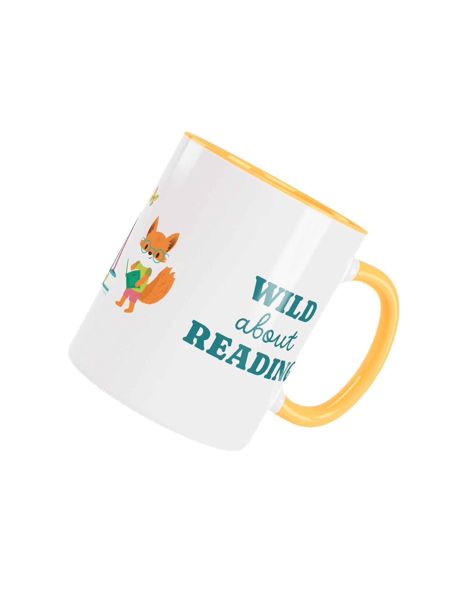 Wild About Reading 11oz Mug - Yellow Inside product image (4)