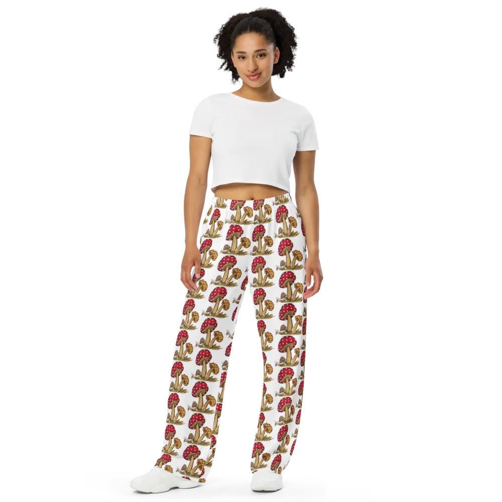 Magic Mushroom Unisex Wide-Leg Pants product image (2)