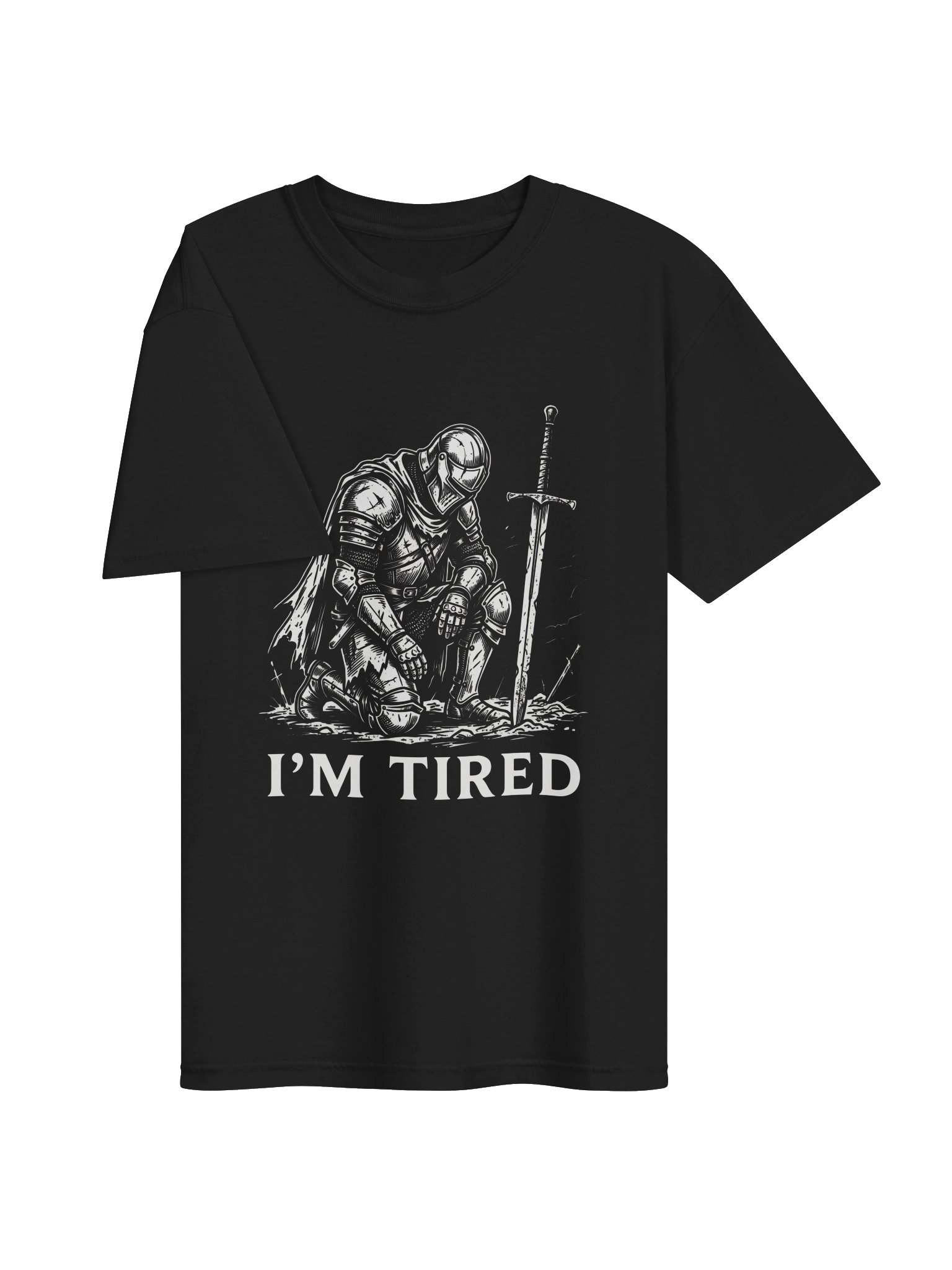 I’m Tired Funny Medieval Knight T-Shirt | Weary Knight Fantasy Humor Tee | Comfort Colors product image (4)